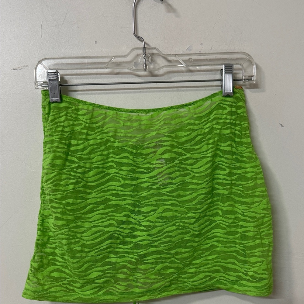 Savage X Fenty Neon Green Zebra Swim Coverup